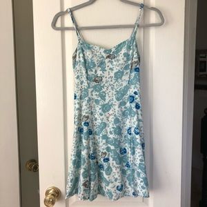 Free People Floral Dress with Twist Back